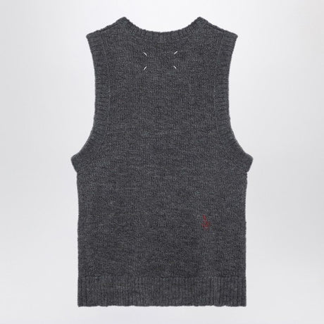 MAISON MARGIELA Knit Sleeveless Top with Unique Stitch Detail