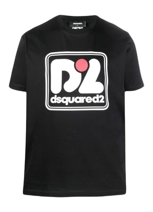 Classic Black T-Shirt for Men - DSQUARED2 FW23 Collection