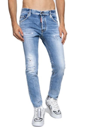 DSQUARED2 Mid Rise Distressed Skinny Jeans - Men's