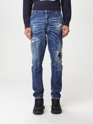 DSQUARED2 Men's 23FW Blue Denim Straight Pants