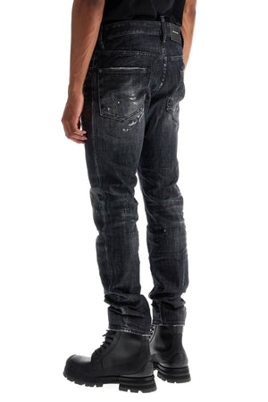 DSQUARED2 Slim Fit Paint Splatter Jeans for Men - FW24