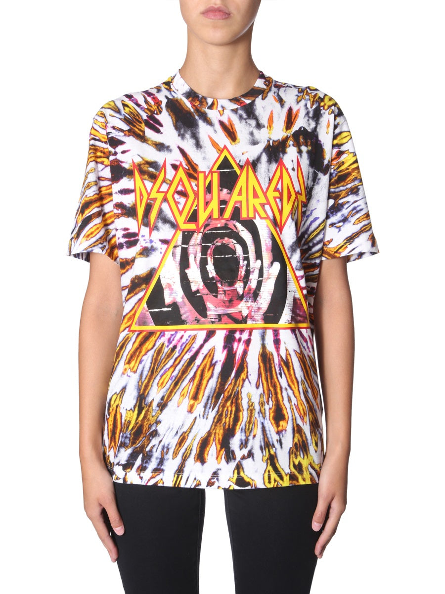 DSQUARED2 Tie-Dye Print Relaxed Fit T-Shirt