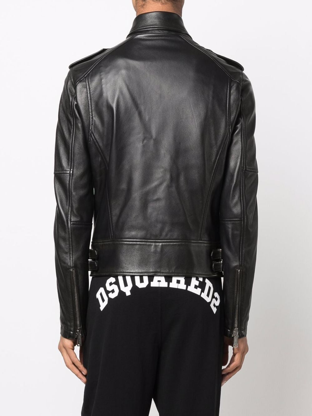 DSQUARED2 スリークなモトレザージャケット