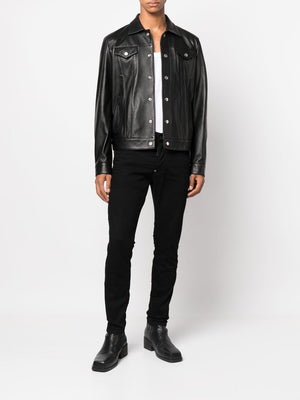 DSQUARED2 Men's Leather Mini Jean Jacket