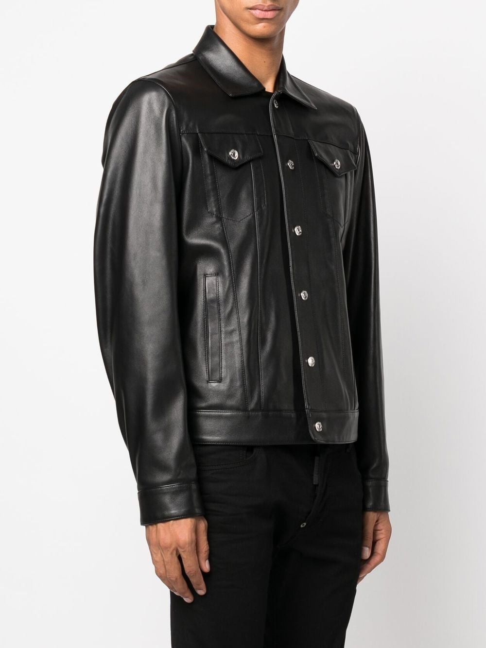 DSQUARED2 Men's Leather Mini Jean Jacket