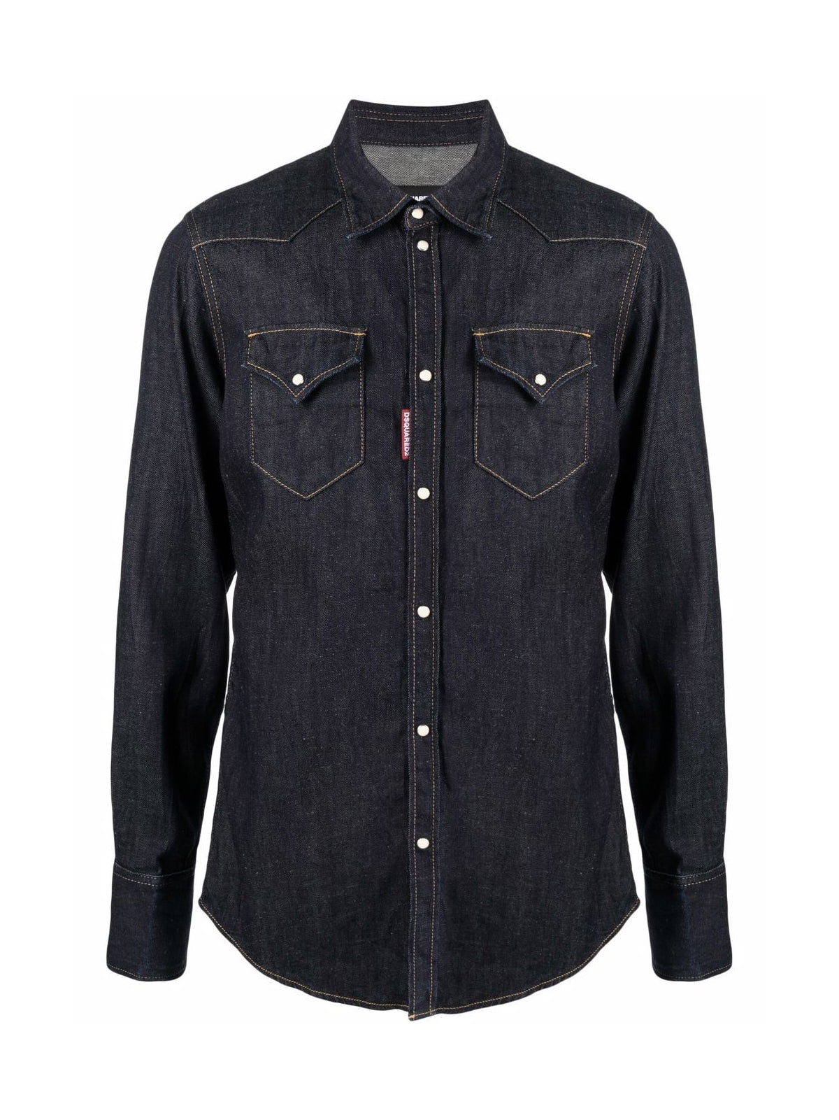 DSQUARED2 Men's Western Denim Shirt with Hemp Blend