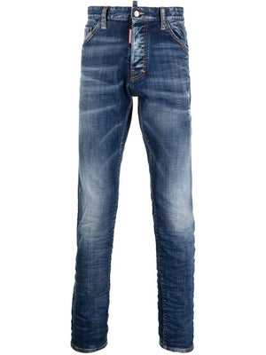 DSQUARED2 Blue Distressed 5ポケットジーンズ - SS23コレクション