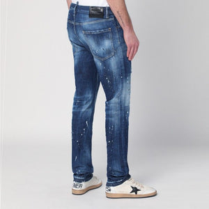 DSQUARED2 Men's Distressed Denim Jeans with Rips and Splash Details