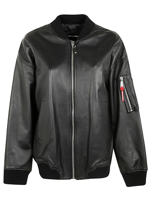 DSQUARED2 Oversize Women's Leather Bomber Jacket