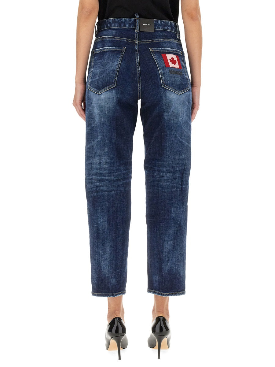 DSQUARED2 Cropped Women's Jeans with Button Closure