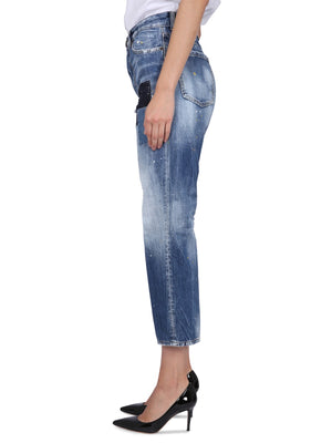 DSQUARED2 Innovative Button Closure Jeans for Women