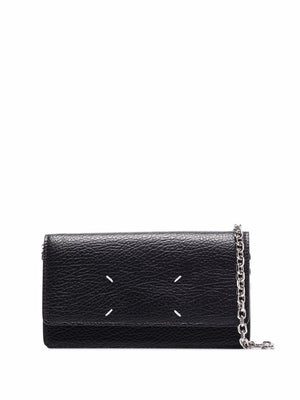 MAISON MARGIELA Mini Leather Wallet on Chain with Four-Stitch Detail