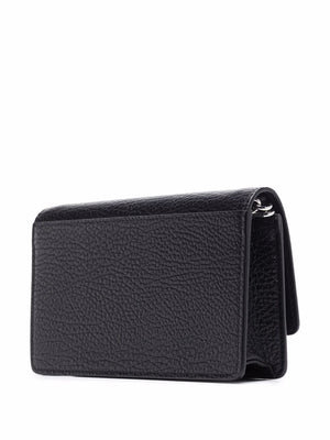 MAISON MARGIELA Mini Leather Wallet on Chain with Four-Stitch Detail