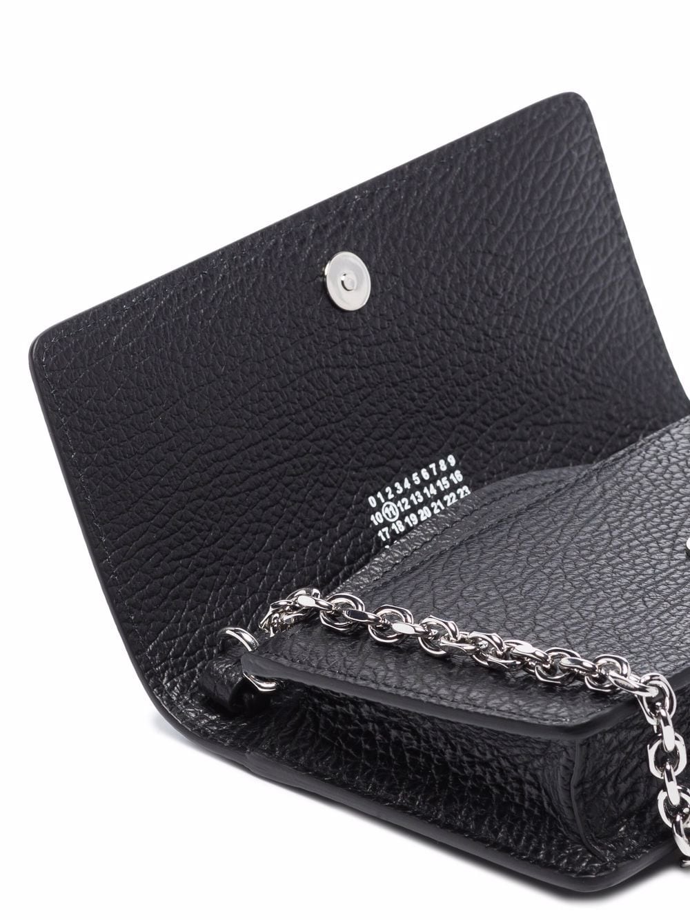 MAISON MARGIELA Mini Leather Wallet on Chain with Four-Stitch Detail