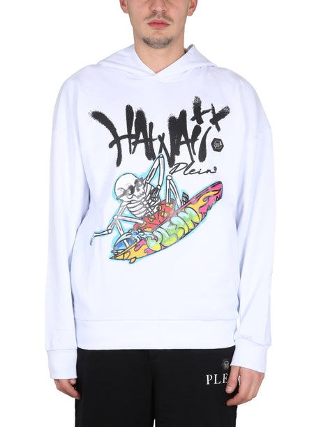 PHILIPP PLEIN Hoodie with Hooded Neckline and Front Logo