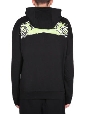 PHILIPP PLEIN Hoodie with Hooded Neckline and Front Logo