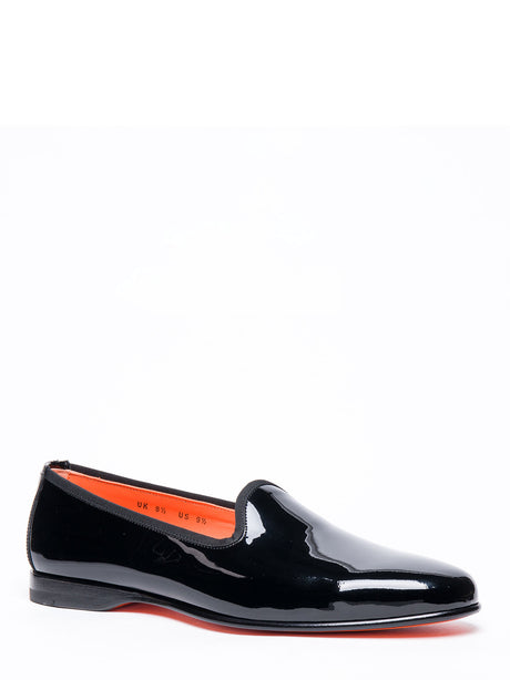 SANTONI Sophisticated Patent Leather Loafers for Men