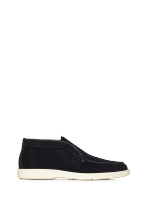 SANTONI Luxury Suede Ankle Boots for Men - Spring Summer 25