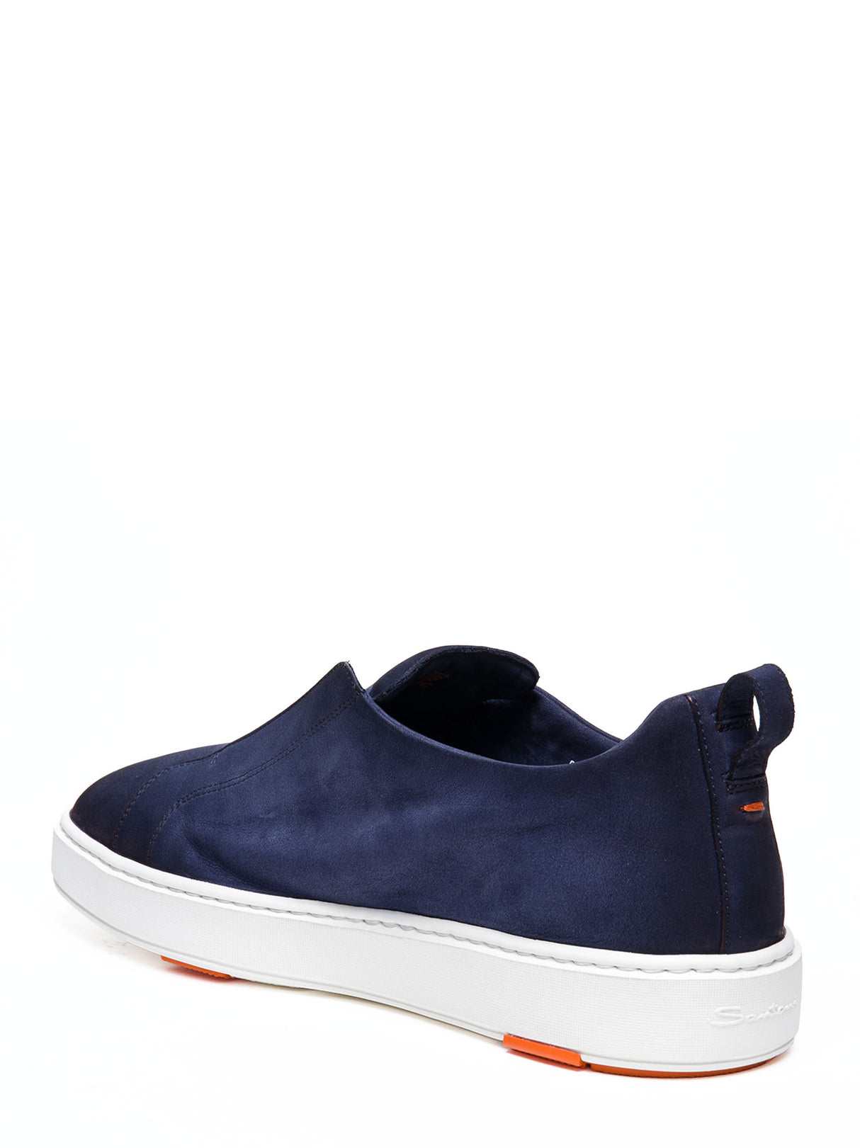 SANTONI Suede Slip-On Sneakers for Men