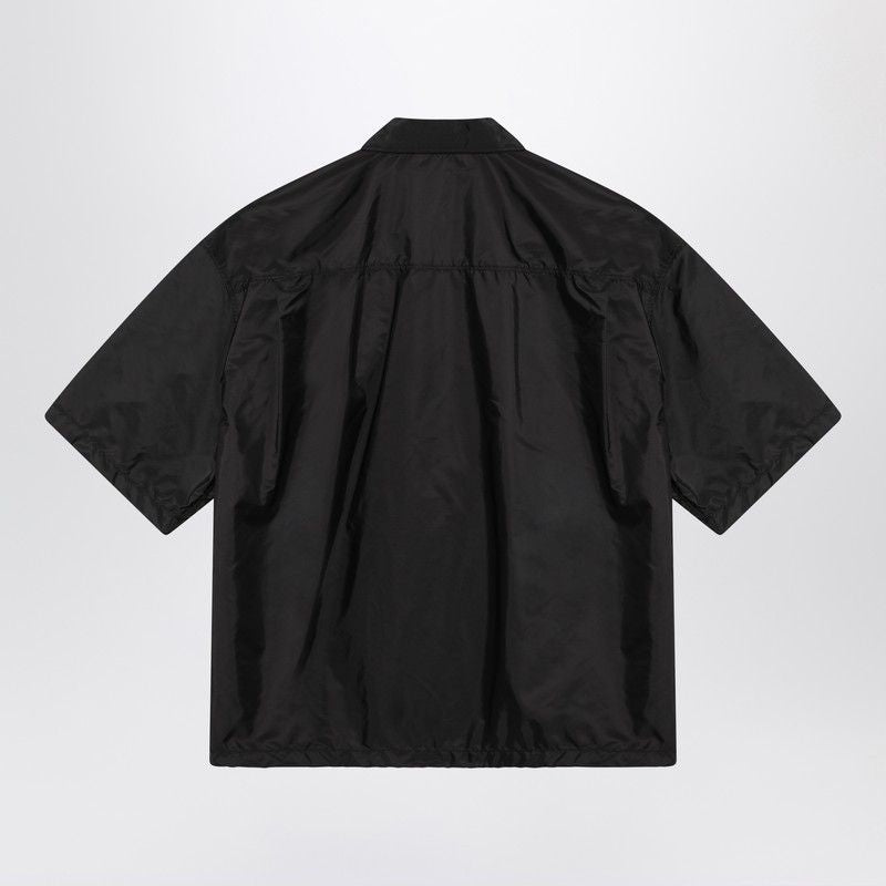 PRADA Re-Nylon Short Sleeve Shirt with Front Zip Closure