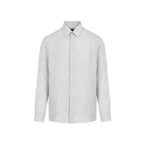 BRIONI Grey Linen Shirt for Men - SS24 Collection