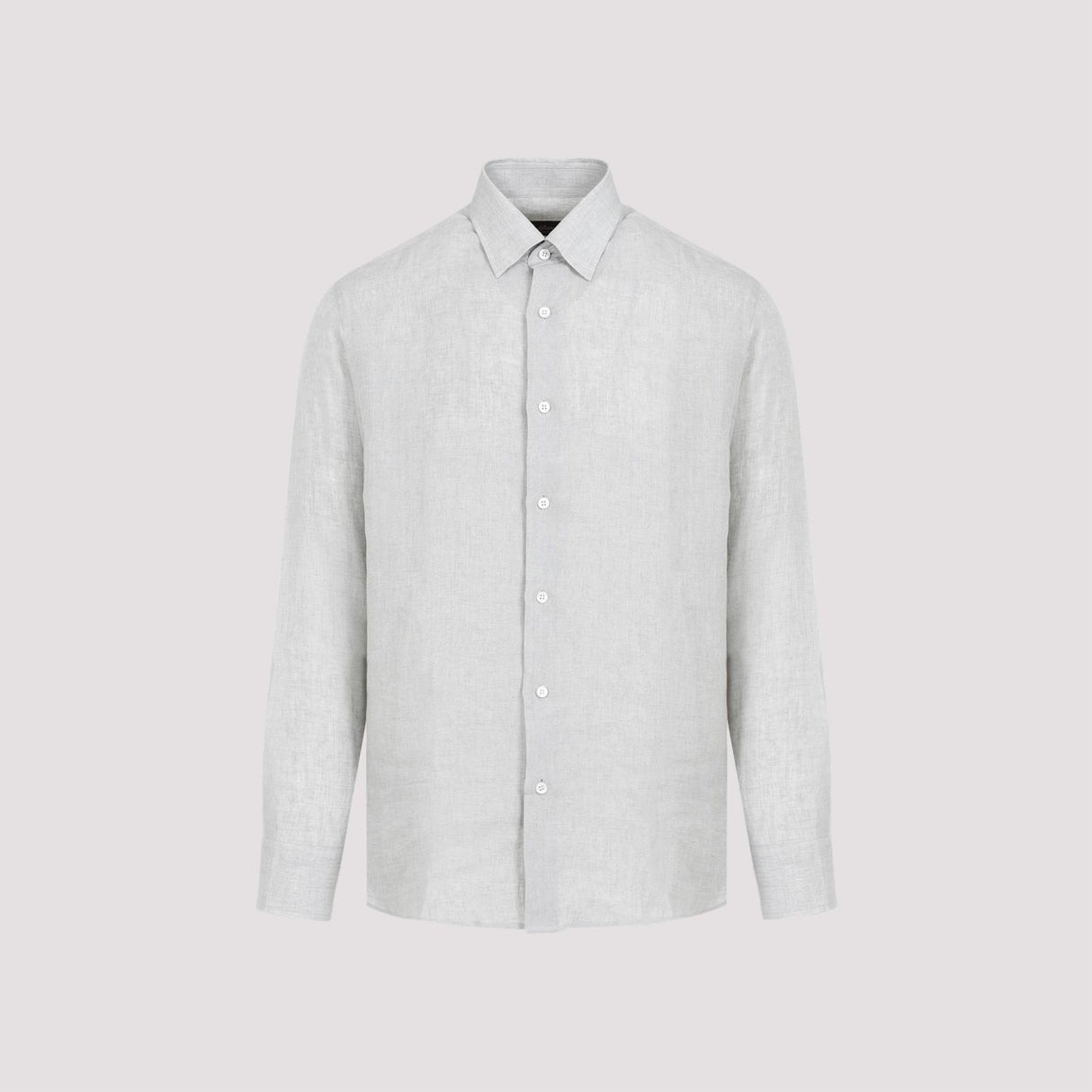 BRIONI Grey Linen Shirt for Men - SS24 Collection