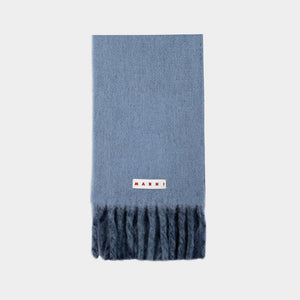 MARNI Unisex Blue Mini Scarf for All Seasons