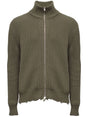 MM6 MAISON MARGIELA Ribbed Zip Up Cotton Jacket for Men - FW24 Collection