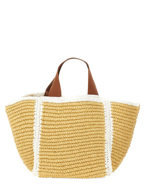 MARNI Small Shopper Handbag in Beige