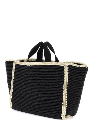 MARNI Medium Raffia Effect Tote Handbag