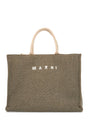 MARNI Large Raffia Effect Tote Handbag