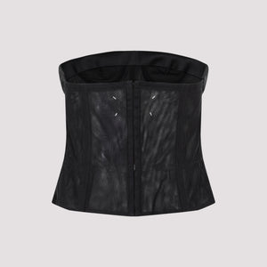 MAISON MARGIELA Fitted Mesh Bustier Top for Women - Elegant and Edgy