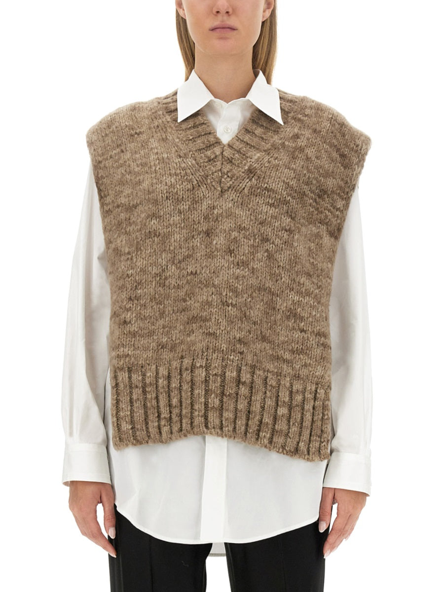 MAISON MARGIELA Oversized Knit Vest for Women - FW23 Collection