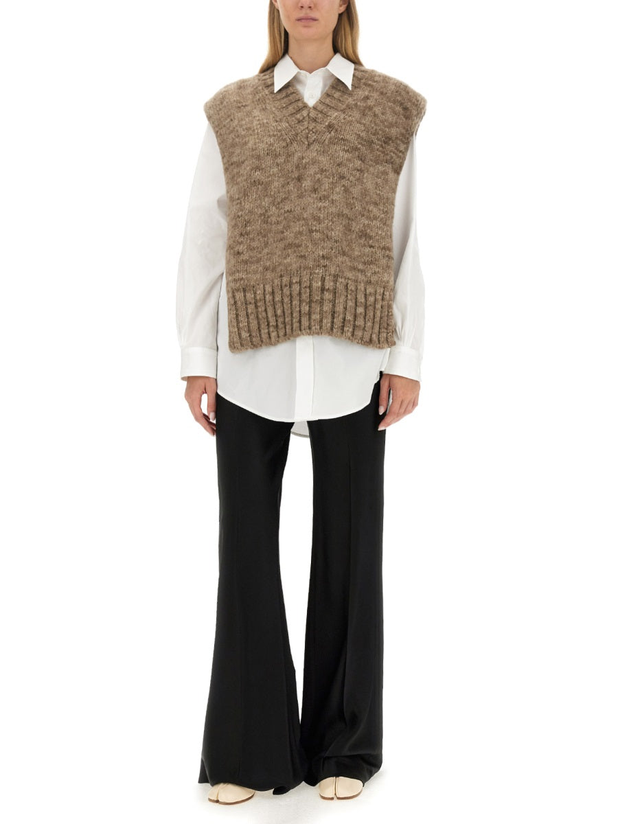 MAISON MARGIELA Oversized Knit Vest for Women - FW23 Collection