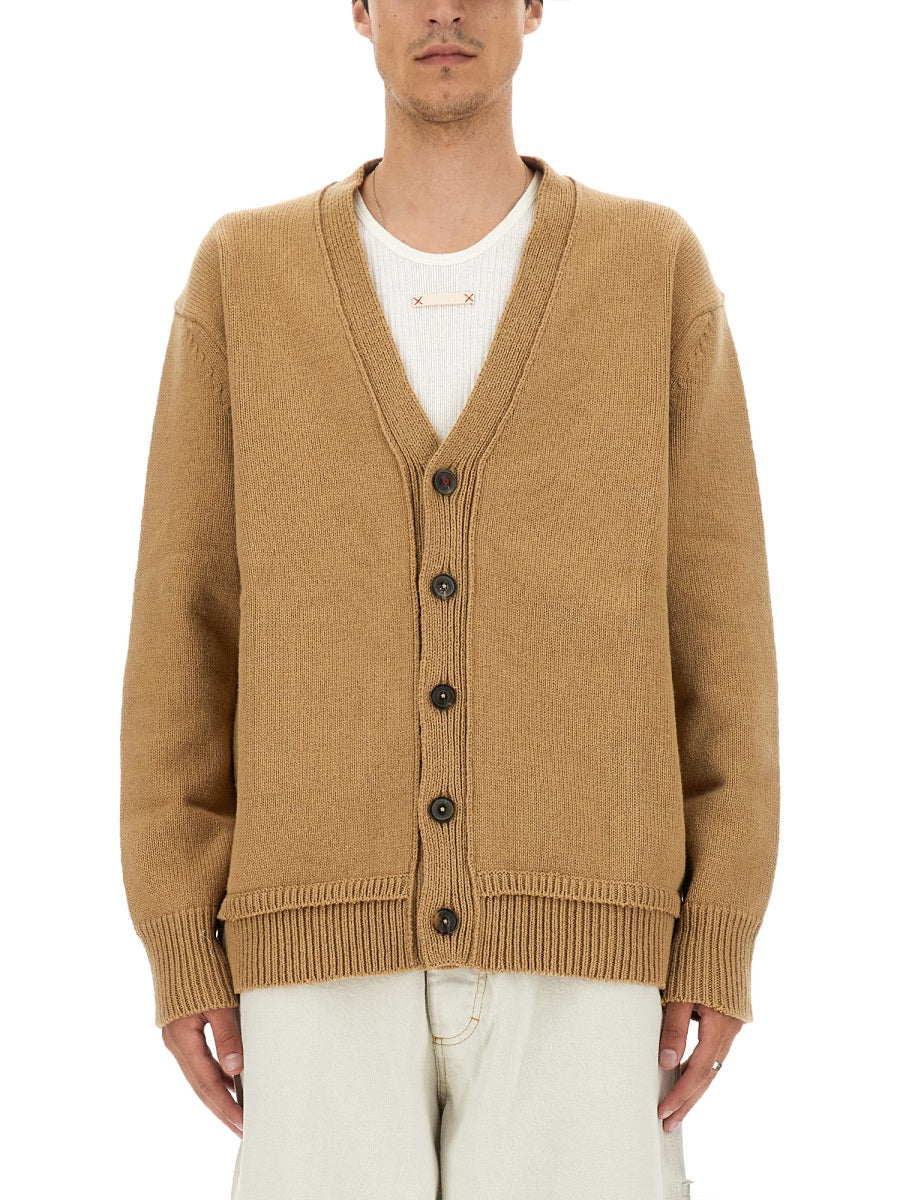 MAISON MARGIELA Regular Fit V-Neck Cardigan - Size L