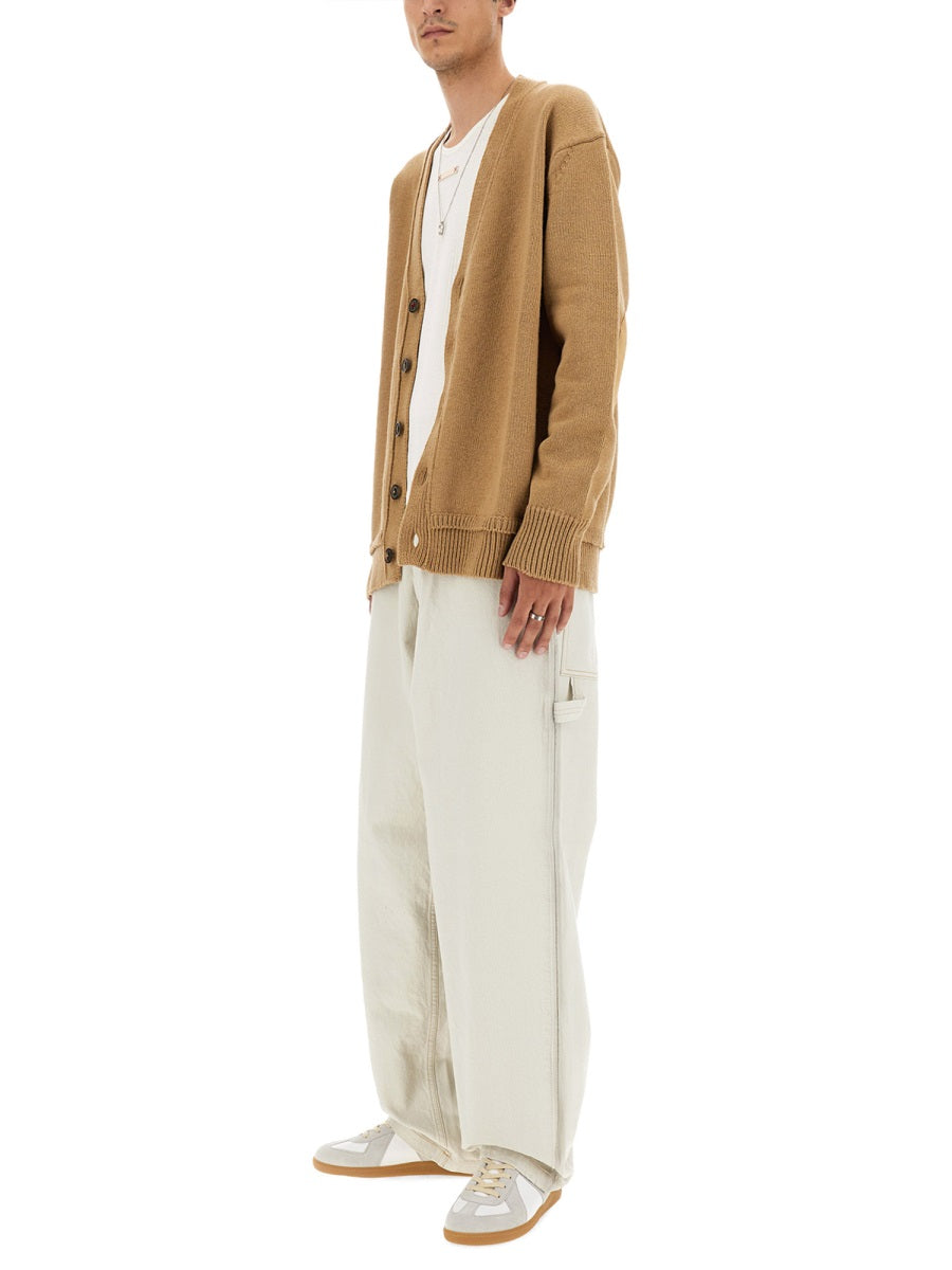 MAISON MARGIELA Regular Fit V-Neck Cardigan - Size L