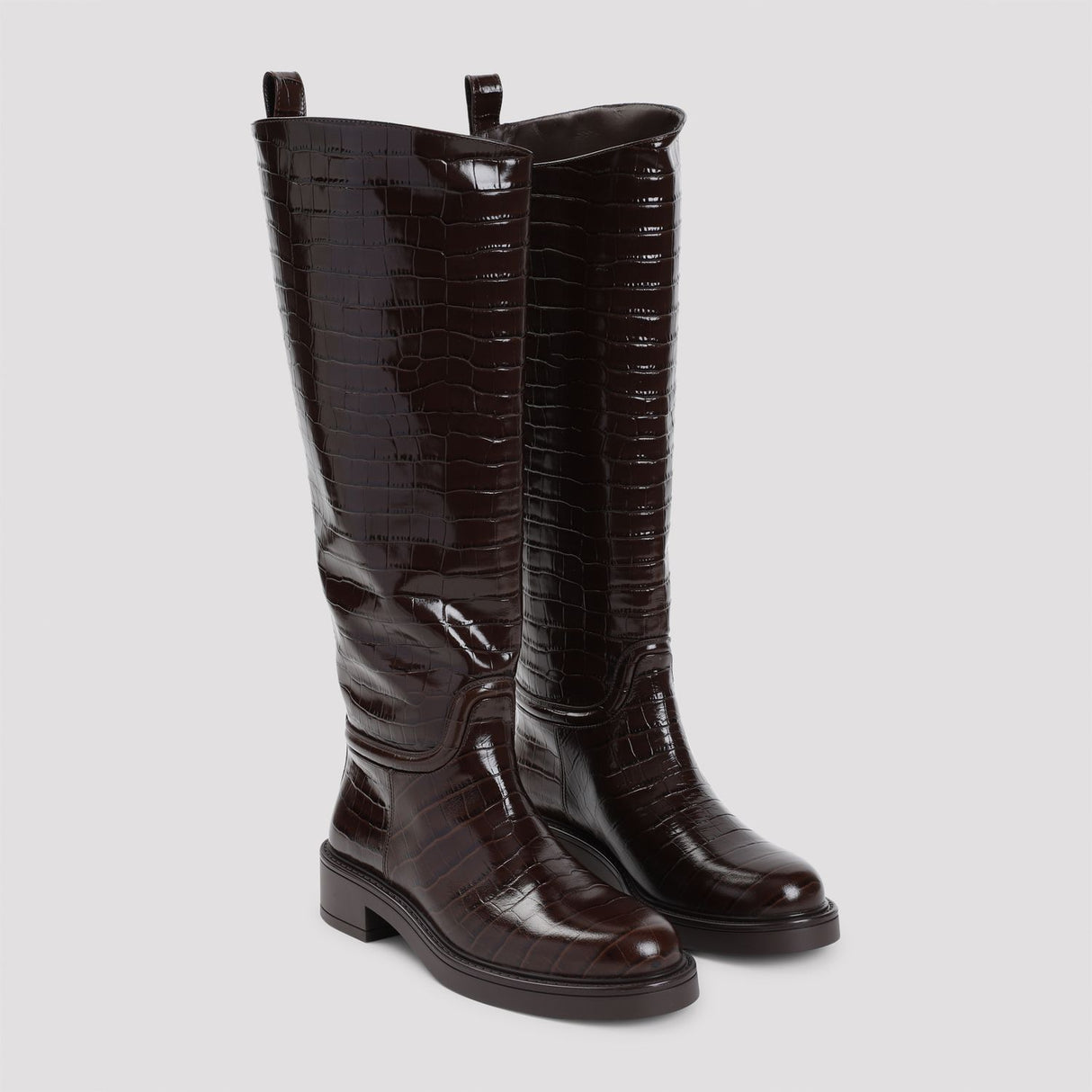 STUART WEITZMAN Celia Leather Riding Boots - 4cm Heel Height