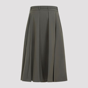 PATOU Signature Pleated Midi Skirt