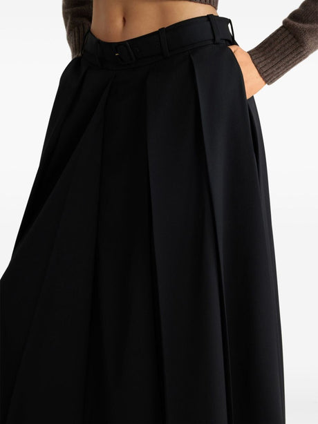 PATOU Signature Pleated Midi Skirt