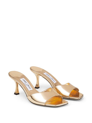 JIMMY CHOO Metallic Leather Sky 70 Sandals for Women