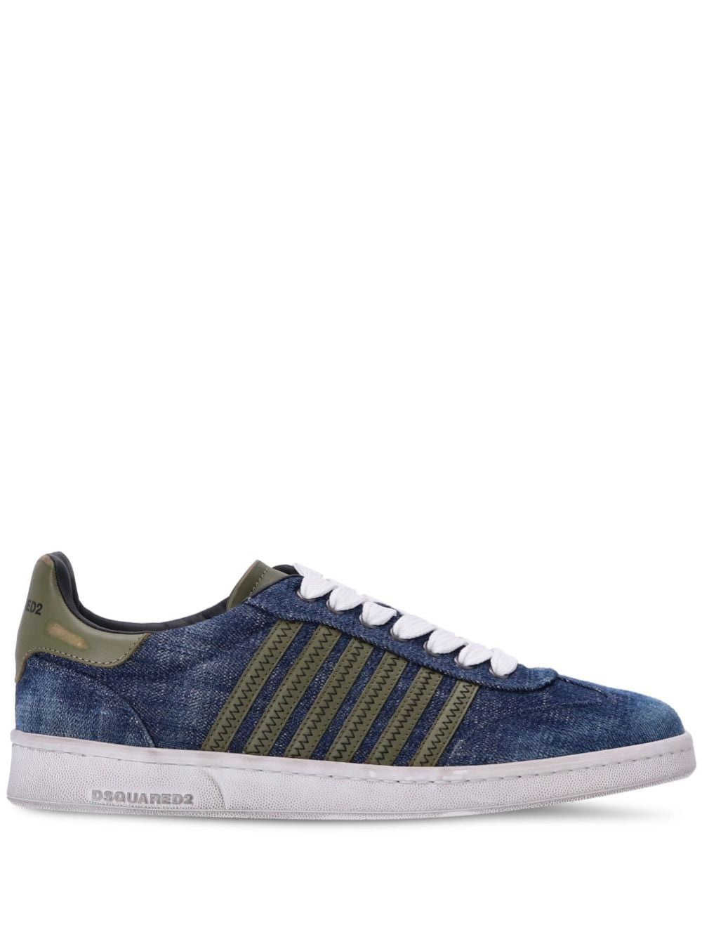 DSQUARED2 Men's Denim Military Boxer Sneakers for FW24