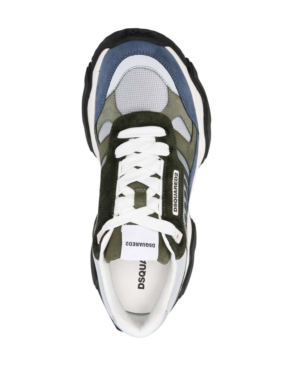 DSQUARED2 Wave Low-Top Sneakers in Luxurious Triple Colors