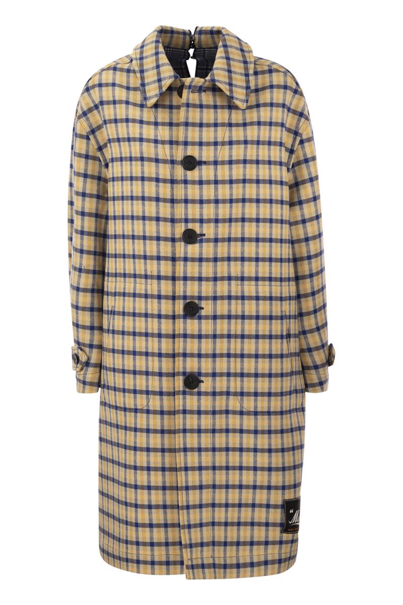 MARNI Reversible Wool Jacket with Check Pattern - Women’s Loose Fit