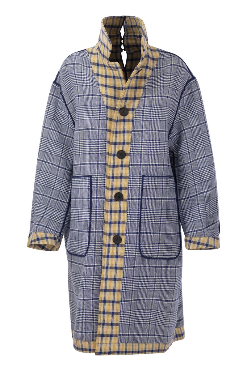 MARNI Reversible Wool Jacket with Check Pattern - Women’s Loose Fit