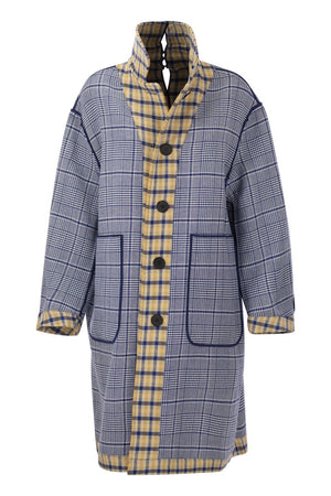 MARNI Reversible Wool Jacket with Check Pattern - Women’s Loose Fit