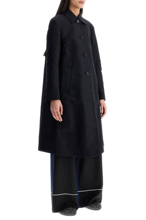 MARNI Minimalist Black Cotton Raincoat for Women