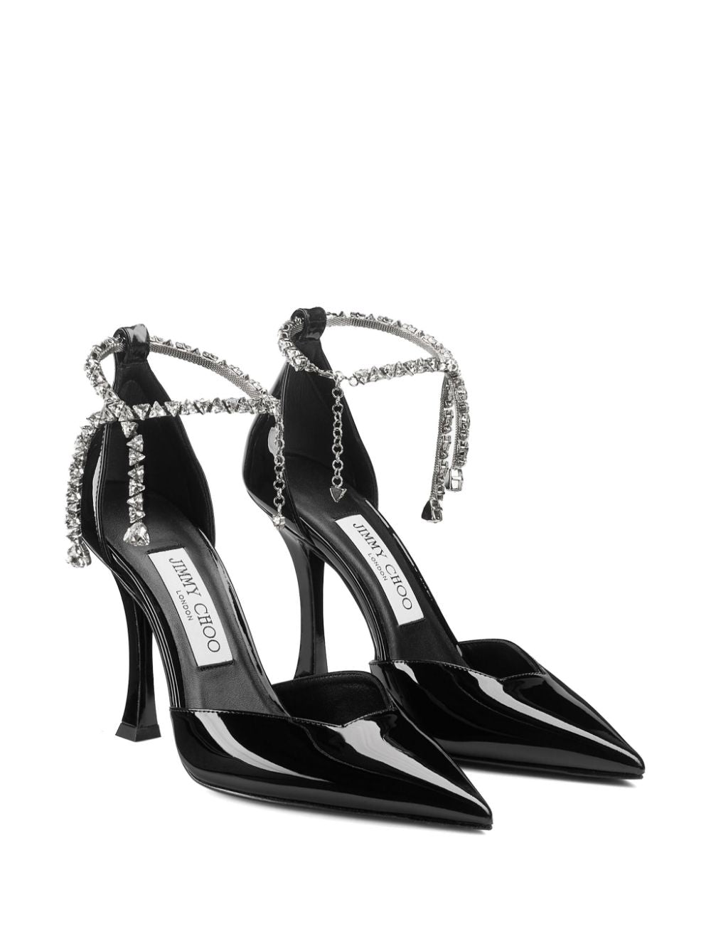 JIMMY CHOO Patent Leather Sculpted Heel Pumps - 100MM High