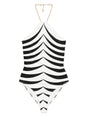 TOM FORD Striped Halterneck Swimsuit