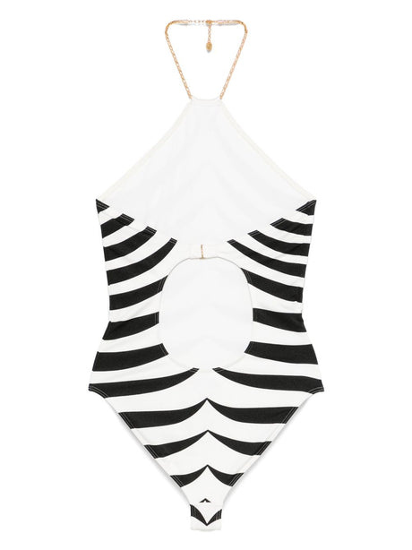 TOM FORD Mini Printed Swimsuit with Halterneck and Clasp Fastening