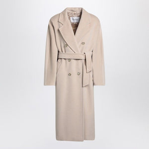 MAX MARA Oversized Double-Breasted Wool and Cashmere Jacket with Waist Belt